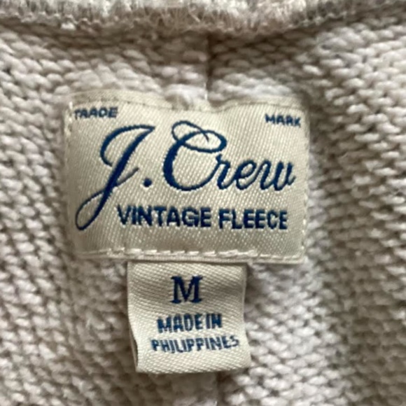 J Crew Womens Vintage Fleece Gray and Cream Joggers, M - Picture 3 of 3